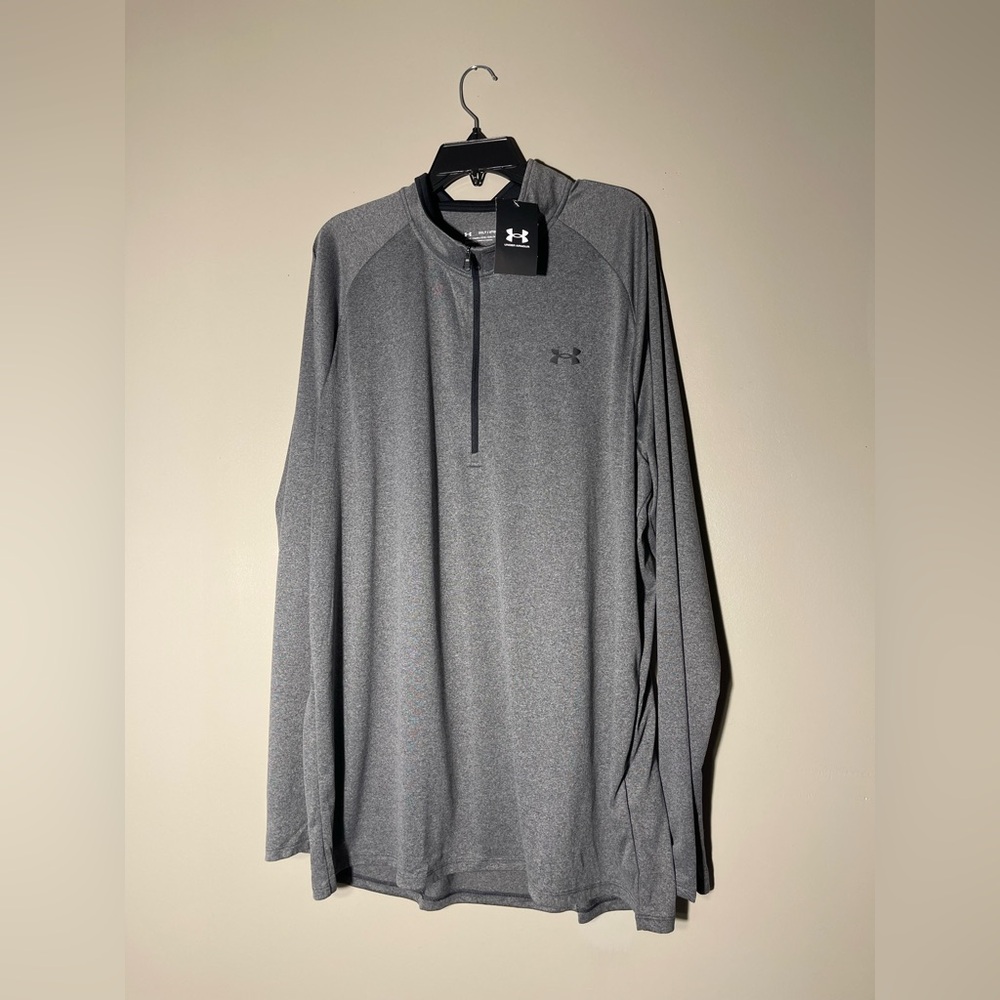 Under Armour Men's UA Tech Half-Zip Pullover Sweatshirt Gray Big & Tall - Picture 3 of 9